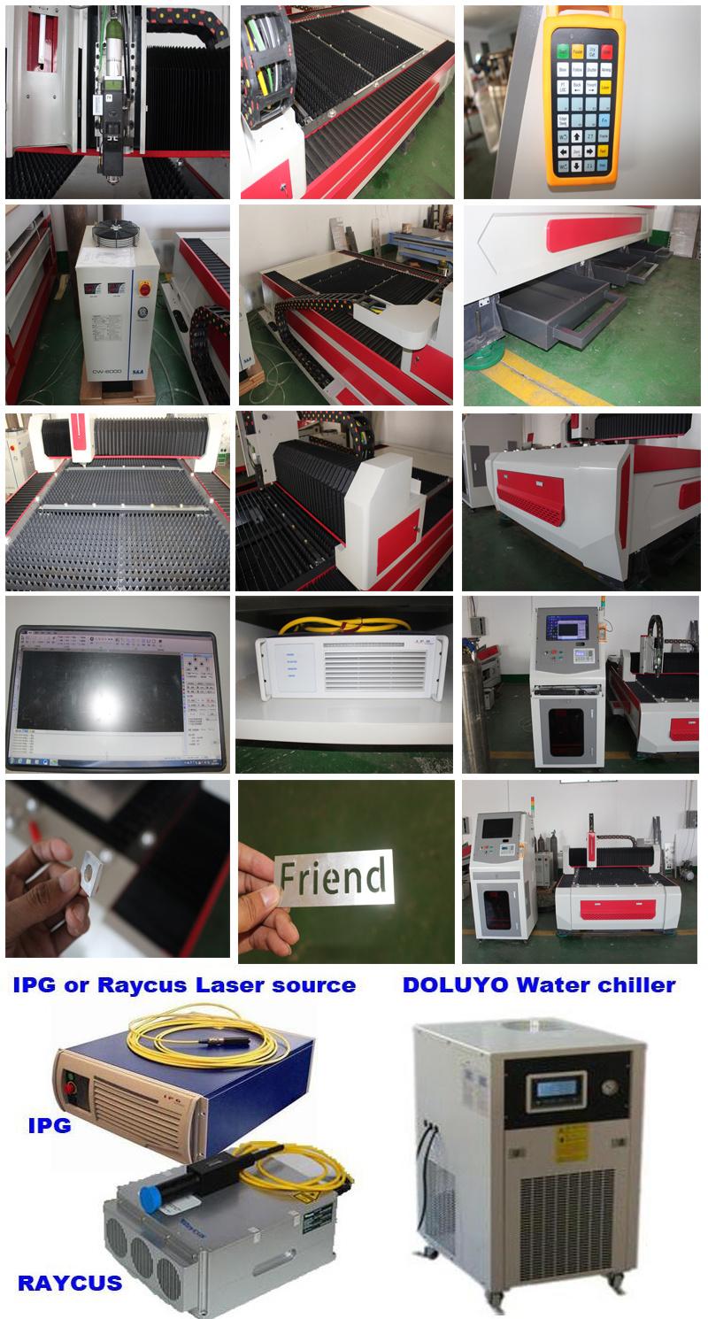 Ce Certification Metal Fiber Laser Cutting Machine (300W 500W 750W 1000W)