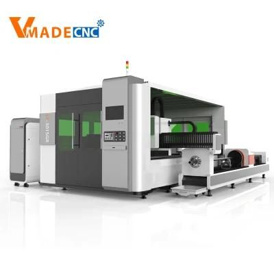 Industry Laser Metal Pipe Tube Sheet Full Enclosed Fiber Laser Cutting Machine Aluminum Stainless Steel Copper Laser Cutter