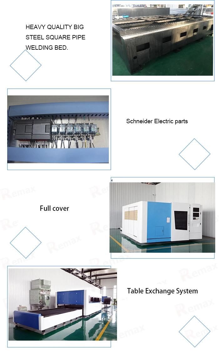 Fiber Laser Cutting Machine Full Cover Full Closed Table Change System Ipg Raycus Max Power