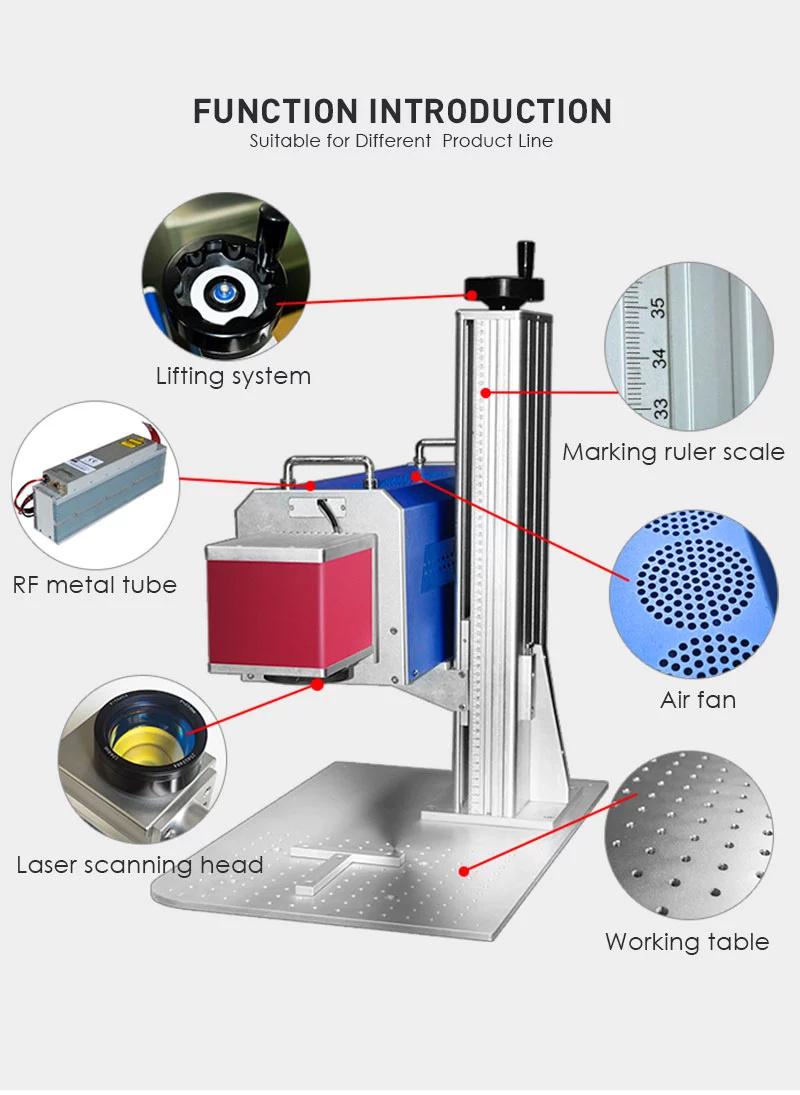 10W CO2 Laser Marking Machine for Leather Wood Laser Engraving Machine