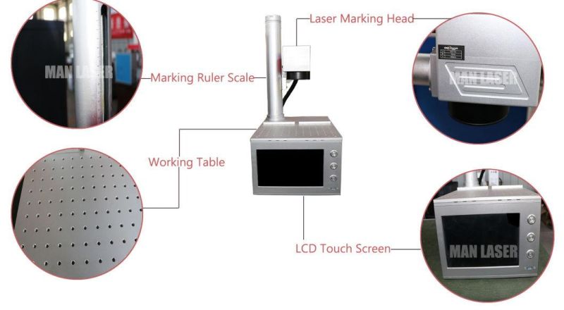 20W 30W 50W Laser Marking/Engraving/Cutter Equipment/ Machine for Metal/ Plastic Cup/Non Metal /Bearing/PVC/Wood/ Furniture and Plastic Bottle