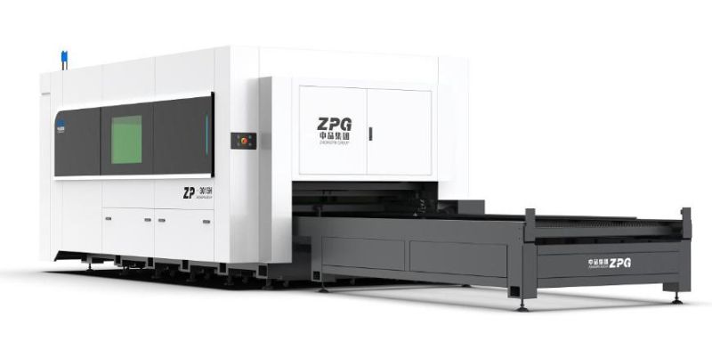 Zpg Laser CNC Metal Fiber Laser Cutting Machine with Big Cover Closed