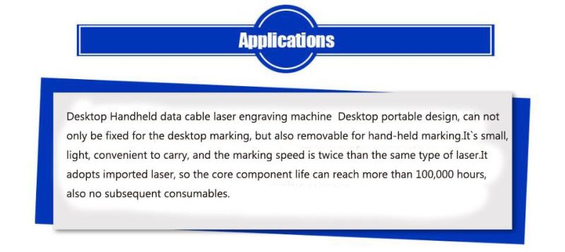 Handheld 30W Fiber Laser Marking Glass CNC Engraving Machines