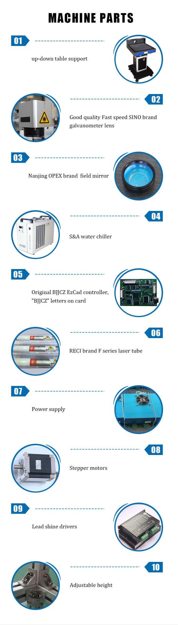 Jinan Senke Hot Sele CO2 Laser Marking Machine for Metal Nonmetal with Smoking Device and Radio-Frequency Tube CE FDA