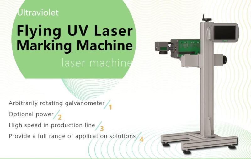 New Style Portable Industrial Flying Fiber UV Laser Marking Machine Engraving on Glass / Metal /Aluminum