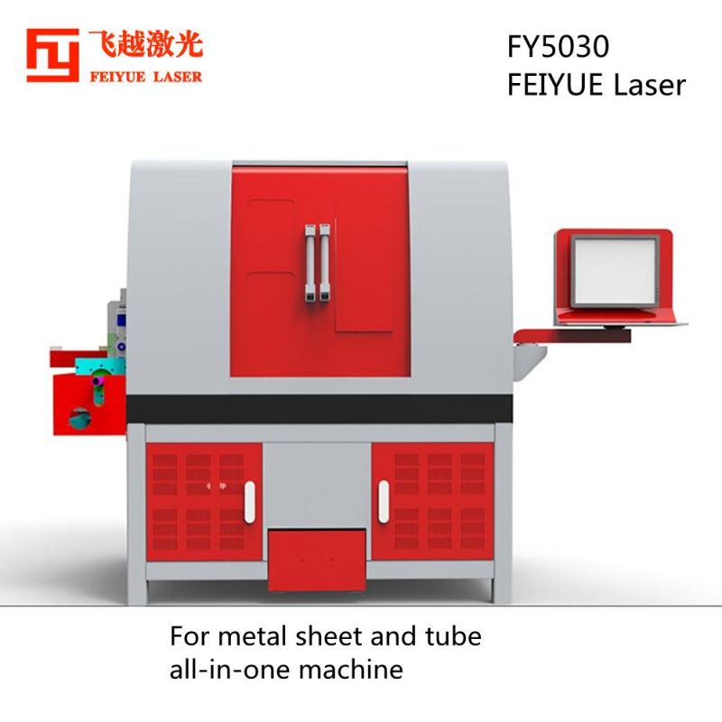 Fy5030 Feiyue Laser Metal Pipe Tube Sheet All-in-One Fiber Cutting Machine CNC Precision Aluminum Stainless Steel Copper Jewelry Rings Laser Cutter Machines