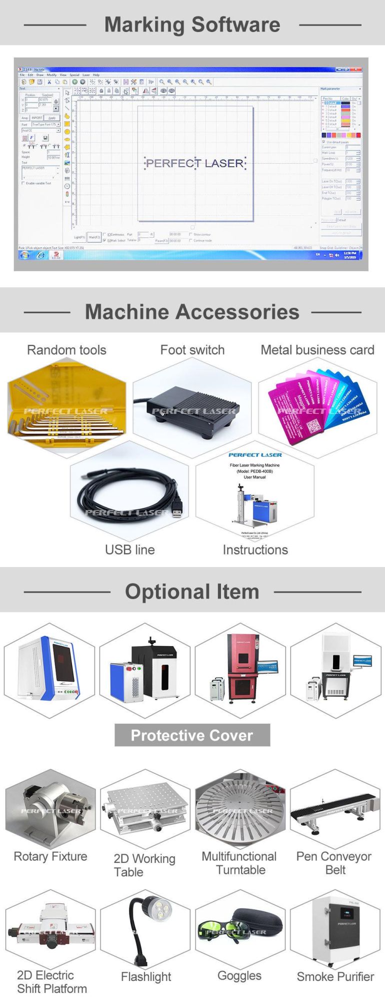 Cheap Factory Supply 20W 30W Metal Fiber Laser Marking Machine Price