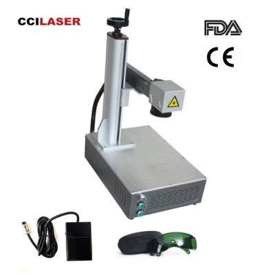 Portable Optical 20W 30W Fiber Laser Marking Machine with OEM ODM 3D Printing Logo Printing Machine