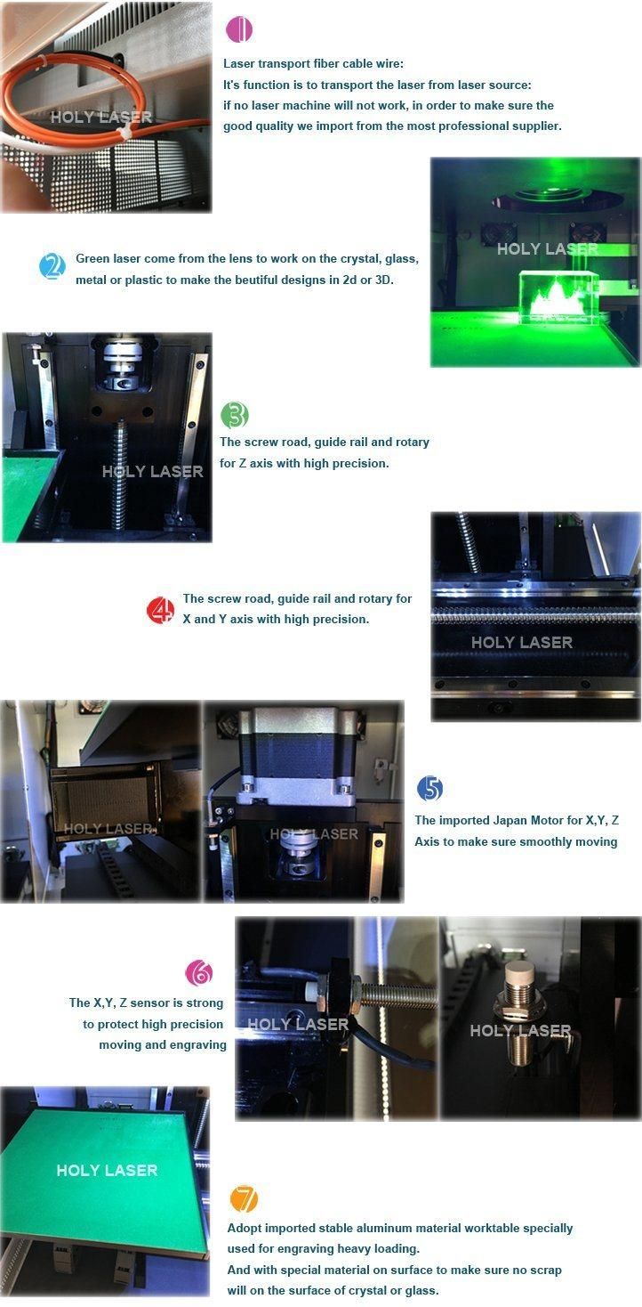 Holylaser Latest 3D Laser Engraving Machine for Crystal