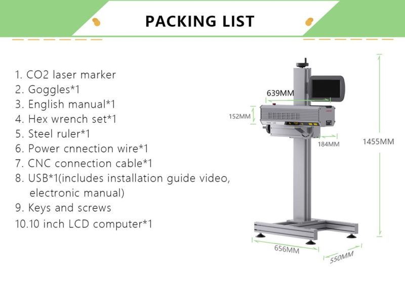 Wood Acrylic Leather Davi Synrad RF Laser Tue 30W 60W CO2 Laser Marking Machine with High Precision