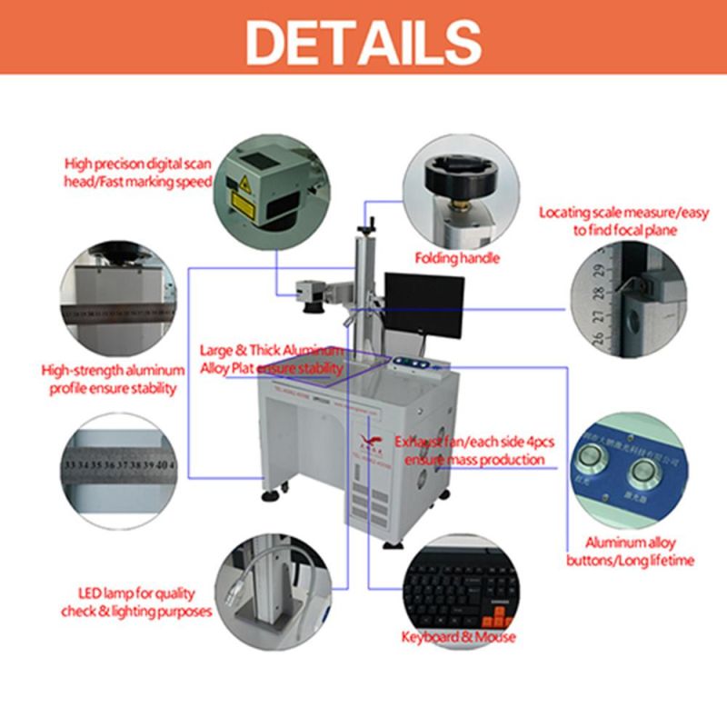 50W Jpt Fiber Laser Marking Machine Industrial Laser Engraving Machine Galvo Laser Engraver