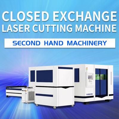 Second Hand 3015 Closed Type Exchange Worktable 4000W CNC Iron Stainless Steel Fiber Laser Metal Cutting Machine for Sale