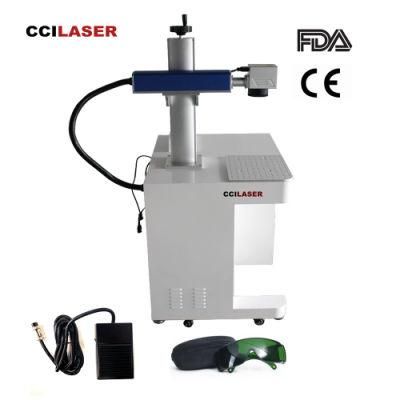 Desktop Table Type CO2/UV/Fiber Laser Marking Machine 20W 30W 50W 70W with Convey Belt Rotary Device for PCB Board Plastic Tube Cable