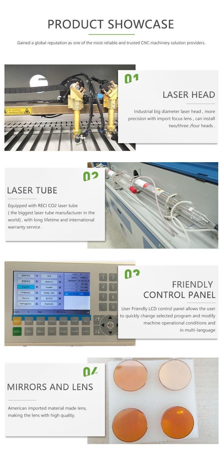 Low Cost Price 100W Wood Acrylic Fabric CNC CO2 Laser Cutting and Engraving Machine