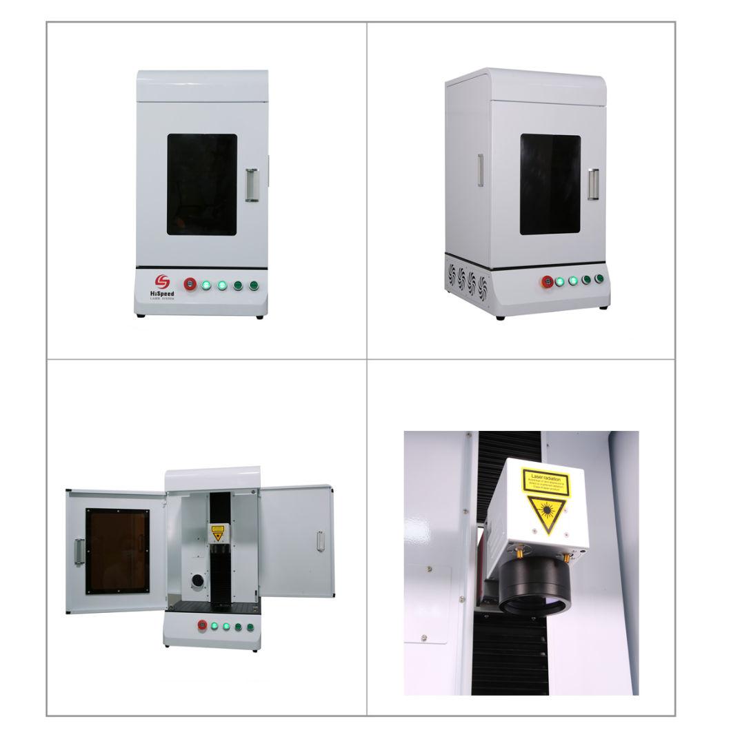 Mini Enclosed Fiber Laser Engraving Machine with RF Metal Tube Laser Source