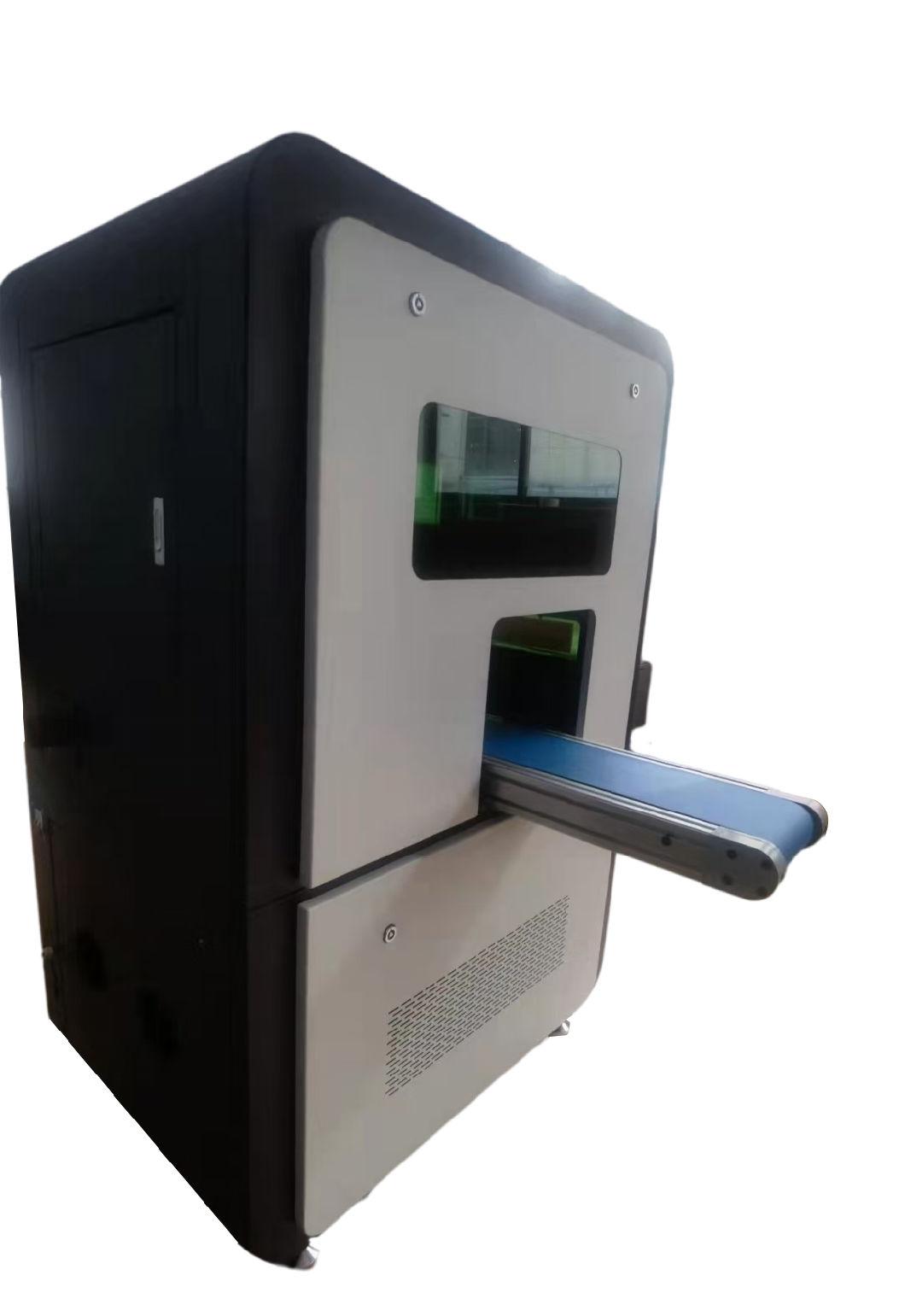 Upgraded UV/YAG Laser Marking Machine 5W CCD Visual Auto Positioning for Medical Test Plastic/Plastic Package Mask Leather