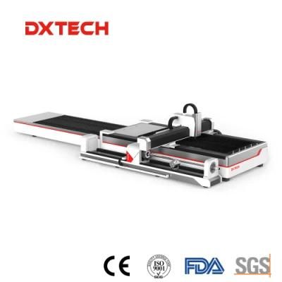 Metal Sheet and Tube Fiber Laser Cutting Machine with Exchange Table for Stainless Steel