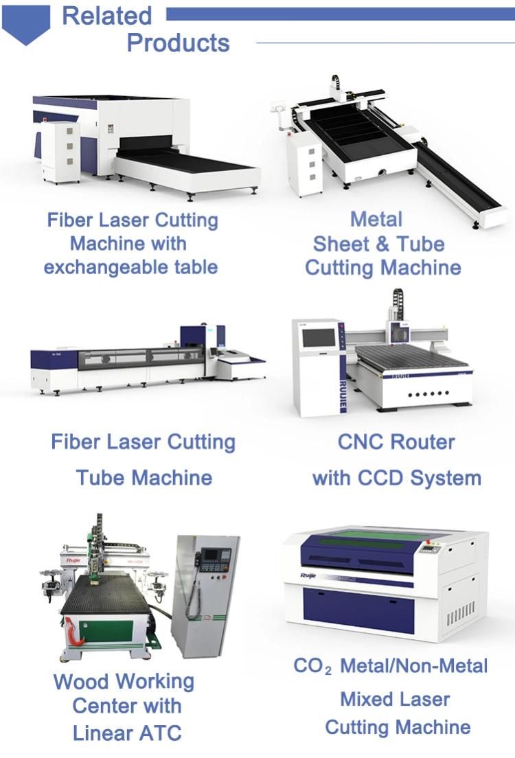 Ruijie 3000W Raycus Fiber Laser Cutting Machine with Protective Cover and Exchange Table