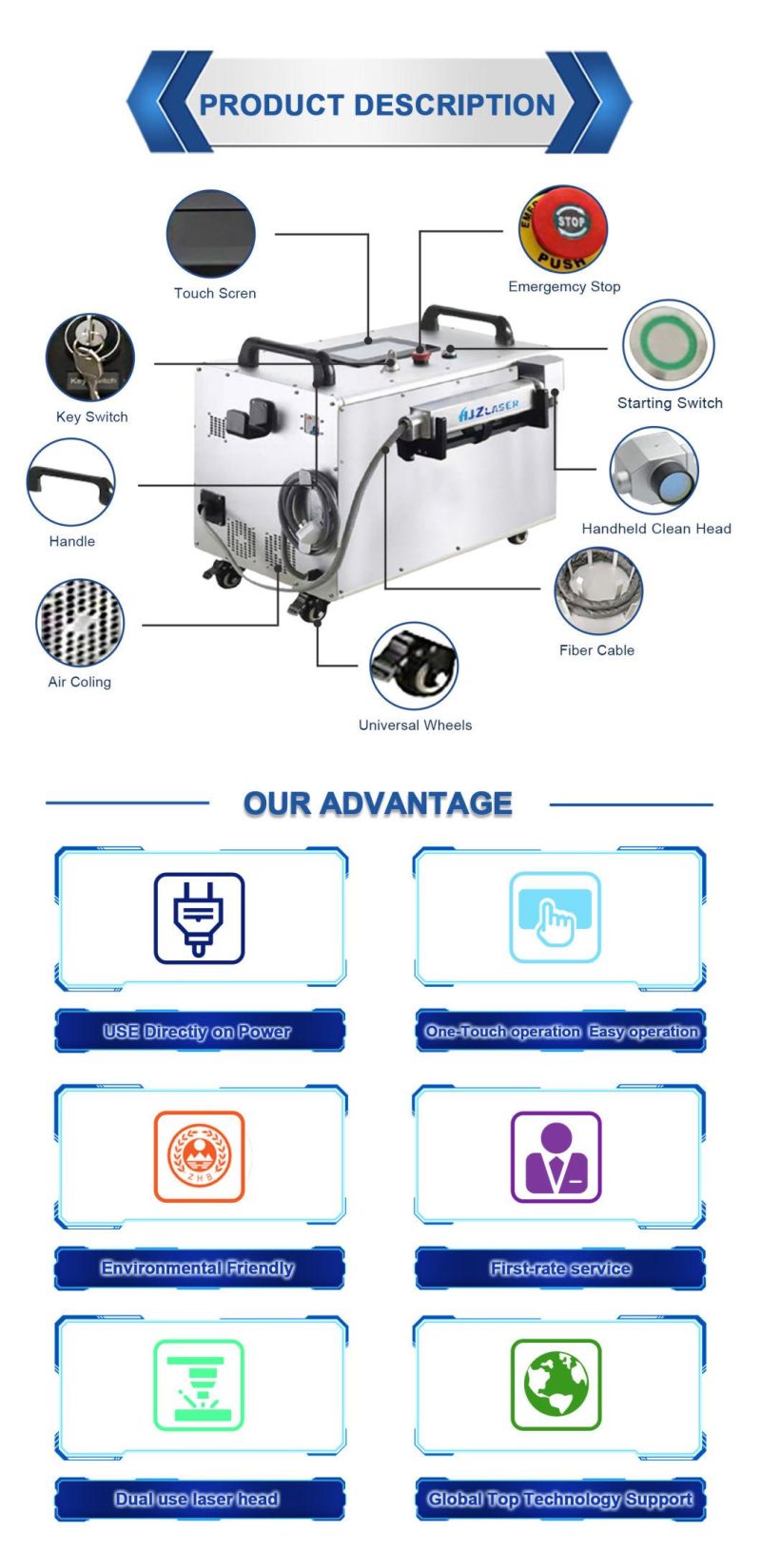 Easy-Operated Laser Cleaning System for Rust Removal