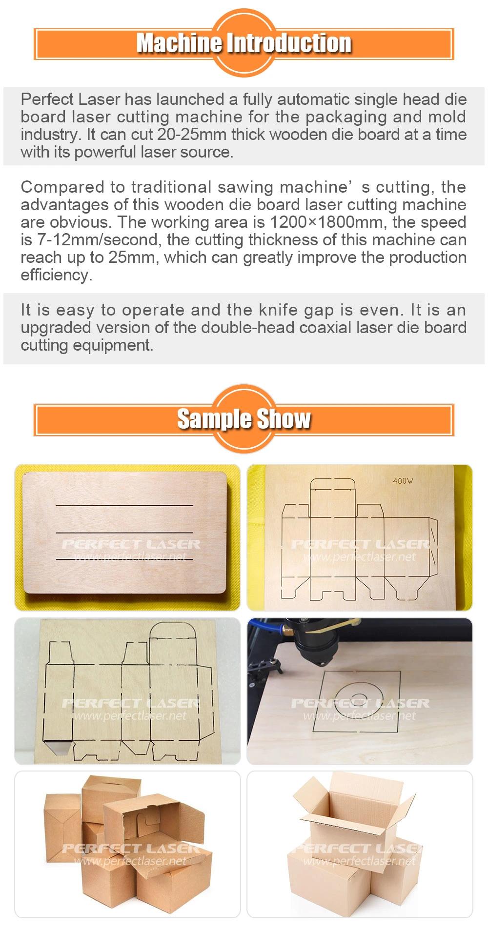 Pec-1218p 400W / 600W Plywood MDF Die Board Laser Cutting Machine