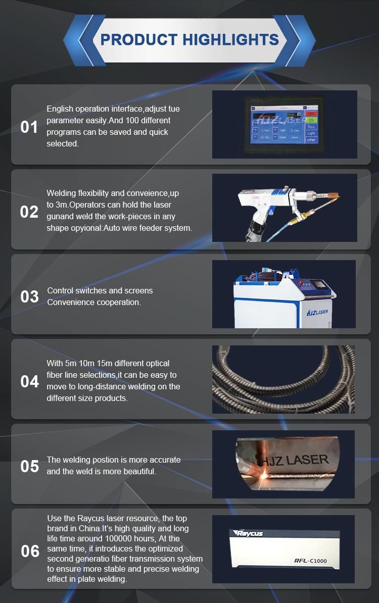 Hot Sales 1/1.5/2/3kw Laser Welding/Cleaner/ Cutting Machine Metal Soldering Equipment Handheld Wobble Head Laser Welder with Auto Wire Feeder Factory Price