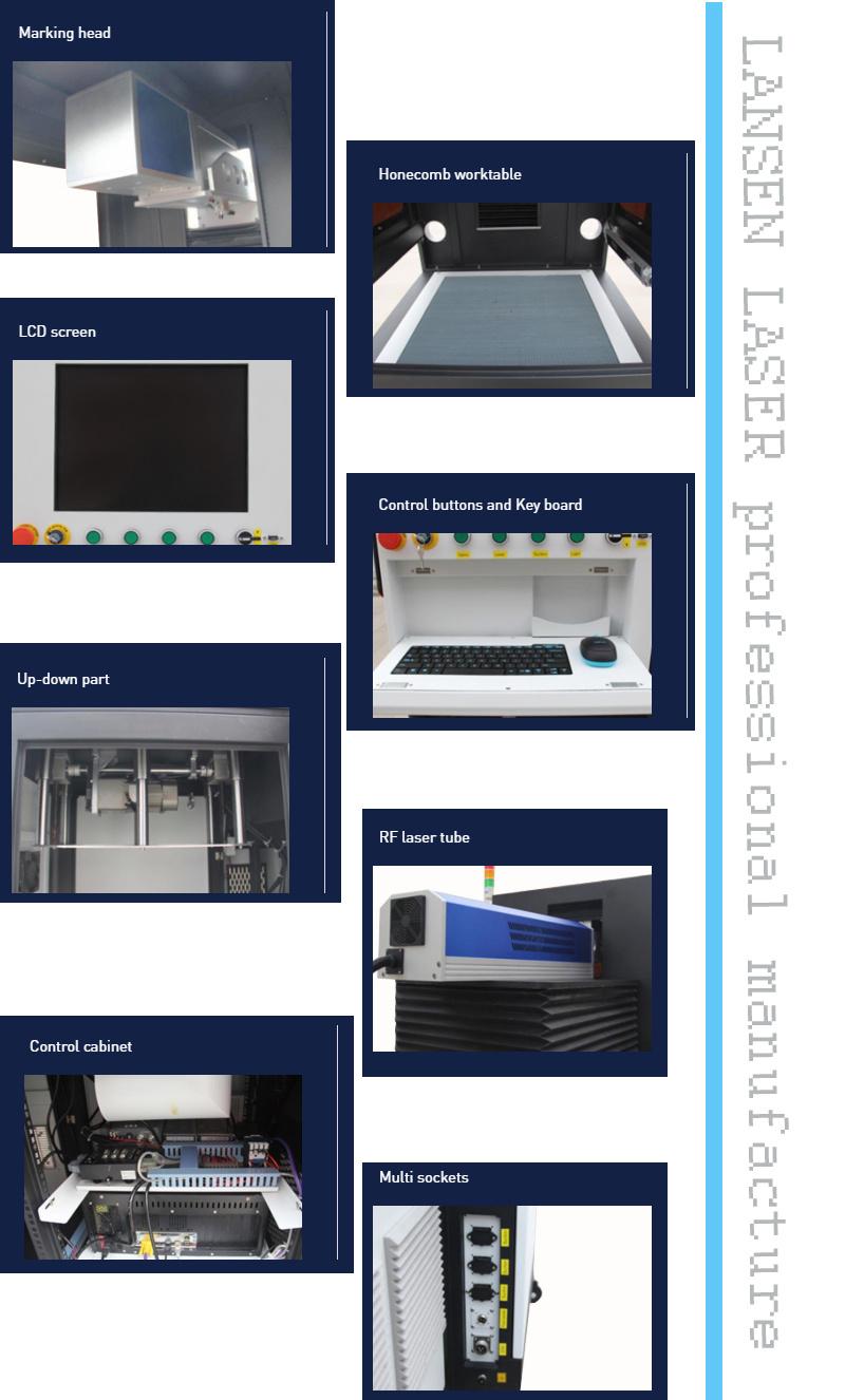 CO2 Large Scale Scanning 3D Dynamic RF Laser Marking Machine