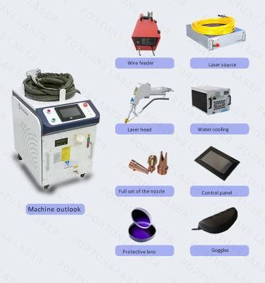 Handheld Fiber Laser Welding Machine 1000W 1500W Welding Cleaning Cutting Machine for Metal