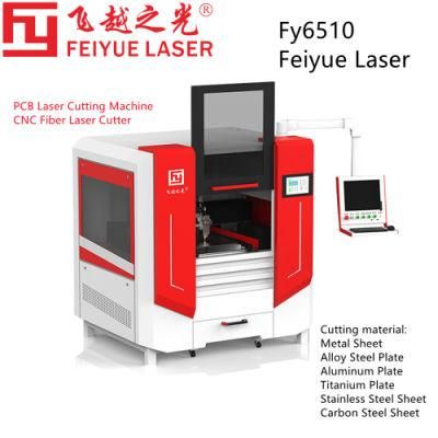 Fy6510 Feiyue Laser PCB Laser Cutting Machine Metal SUS NdFeB Aluminum Stainless Steel Ss Laser Cutting Machine Price CNC Fiber Laser Cutter