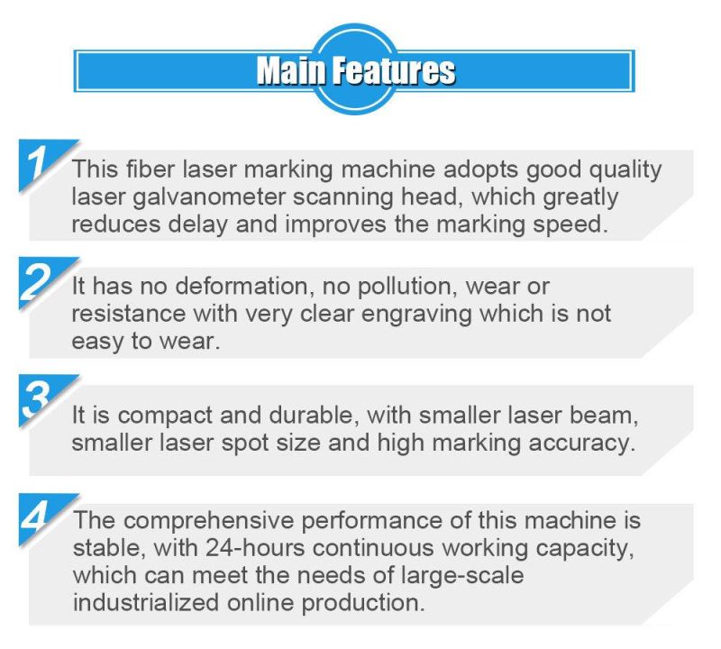 Portable 20W 30W 50W Fiber Laser Marking Machine Raycus Laser Source Pedb-400L