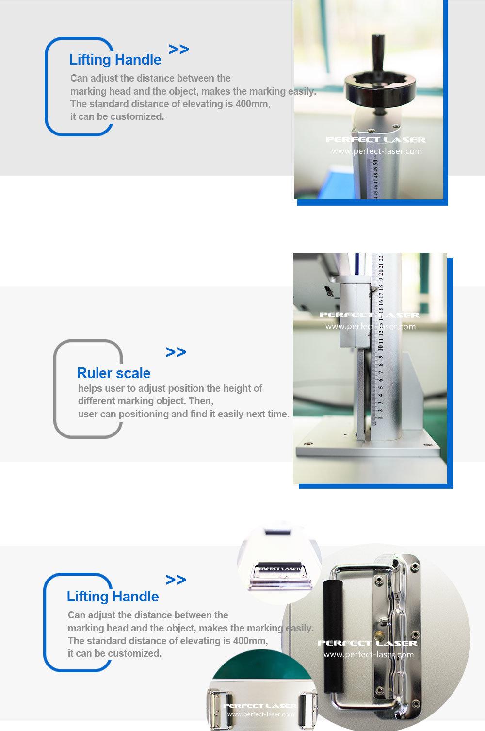 Fiber Laser Type 20W 30W Metal Laser Marking Machine with Rotary