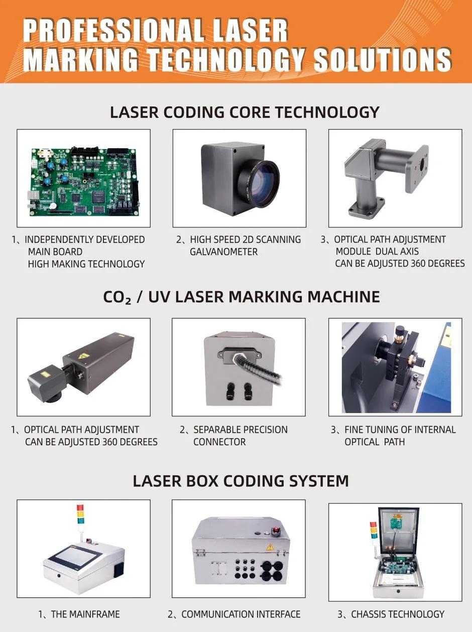 Docod Ome/ODM UV Laser Marking Machine 5W for Expiry Date Logo Flexible Packaging Machine/PE Material