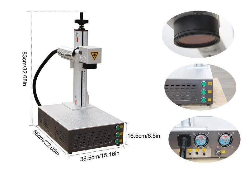 Flexible Raycus Source 30W Mini Fiber Laser Marking Machine