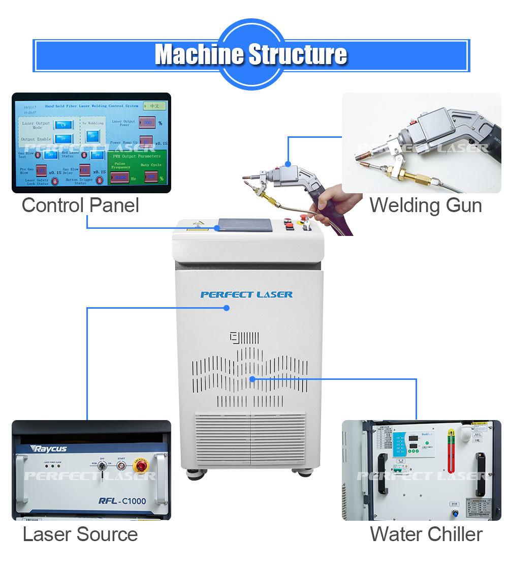 Perfect Laser- Factory 1000W 1500W 2000 Watts Portable Handheld Metal/Stainless Steel/Iron/Aluminum/Copper/Brass/Ss/Ms Fiber Laser Welders Welding Machines