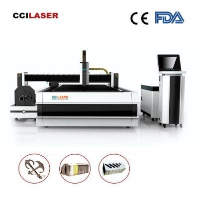 Monthly Deals Cci CNC Laser Cutter Metal Tube and Plate Fiber Laser Cutting Machine for Metal Sheet with Rotary Device