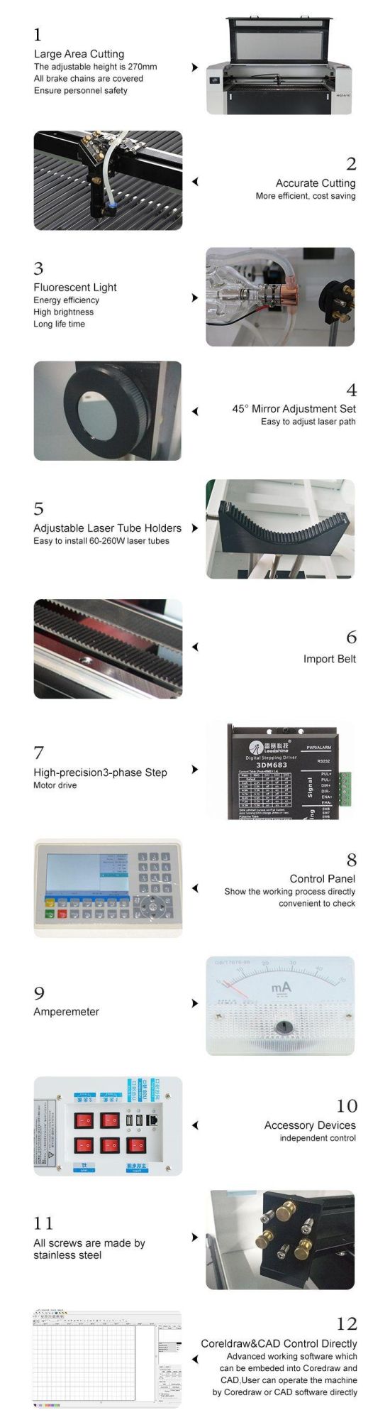 Lihua Wood Coconut Cnc Laser Engraver Cutting Machine With Rotary