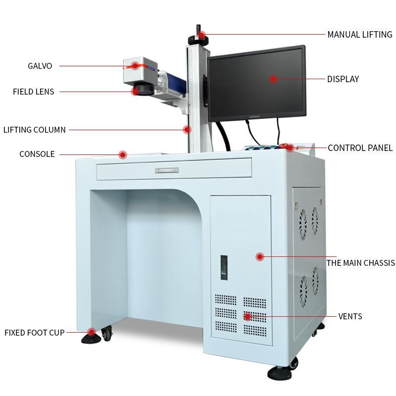 20W 30W 3D Dynamic Focus Mopa Fiber Laser Marking Machine for Metal Mould/Relief/Curved Surface/Jewelry