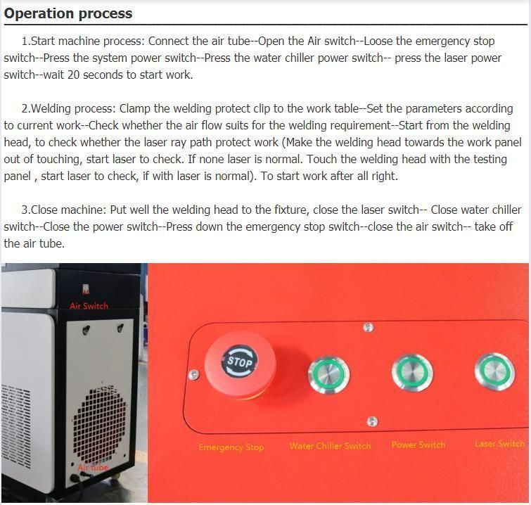 Welding Machine 1kw Fiber Handle Laser Welder for Metal