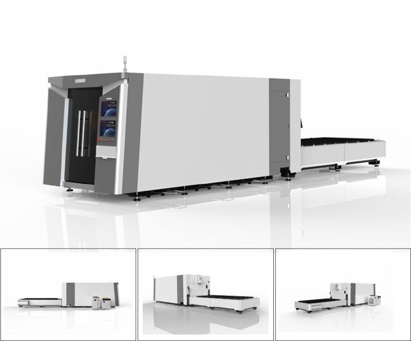 New Landing High quality Enclosed 3000*1500mm Shuttle Tables Fiber Laser Cutting Machine Cut Metal