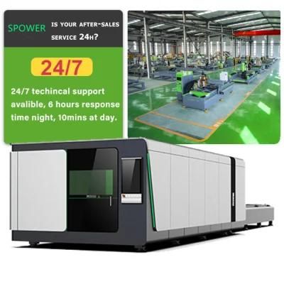 Full Cover 3000W 4000W 6000W Fiber Laser Cutting Machine for Carbon Steel 20mm Stainless Metal Steel with Exchange Table