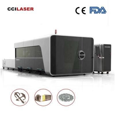 Cci Customizable Fiber Optic Equipment / CNC Laser Cutter / Carbon Steel Sheet Metal Laser Cutting Machine with Rotary