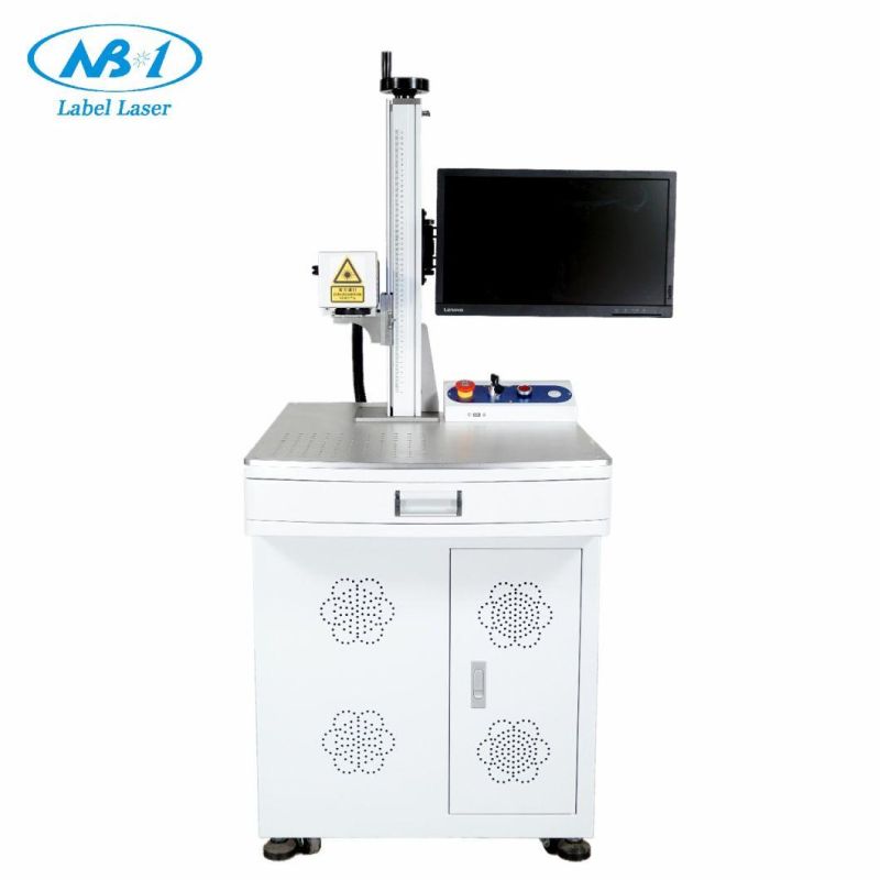 Desktop CO2/UV/Fiber Laser Marking Machine 20W 30W 50W 70W with Convey Belt Rotary Device for Jewelry Ring Watch Bearing Plastic Steel Metal Silver Gold