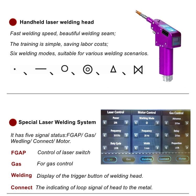 1000W 1500W Fiber Handheld Jewelry Laser Welding Machine Price with Jpt for Welding Metal Ss