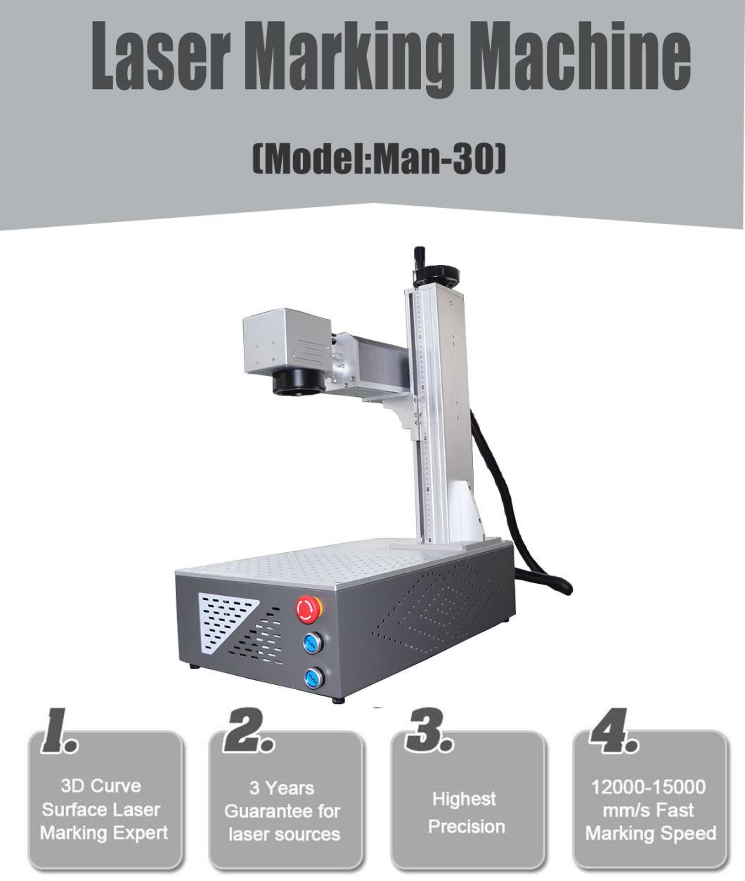 30W 50W 100W Split Fiber Laser Marking/Engraving/Engraver/Engrave/Printing/Marker Machine for Gobos/Projection/LED Logo