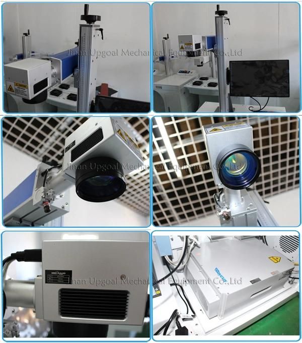 30W Large Diameter Metal Tube Fiber Laser Marking Machine with Roller Rotary
