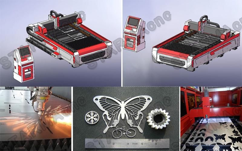 500W 1000W 2000W 3000W 4000W 3015 CNC Fiber Laser Cutting Machine for Stainless