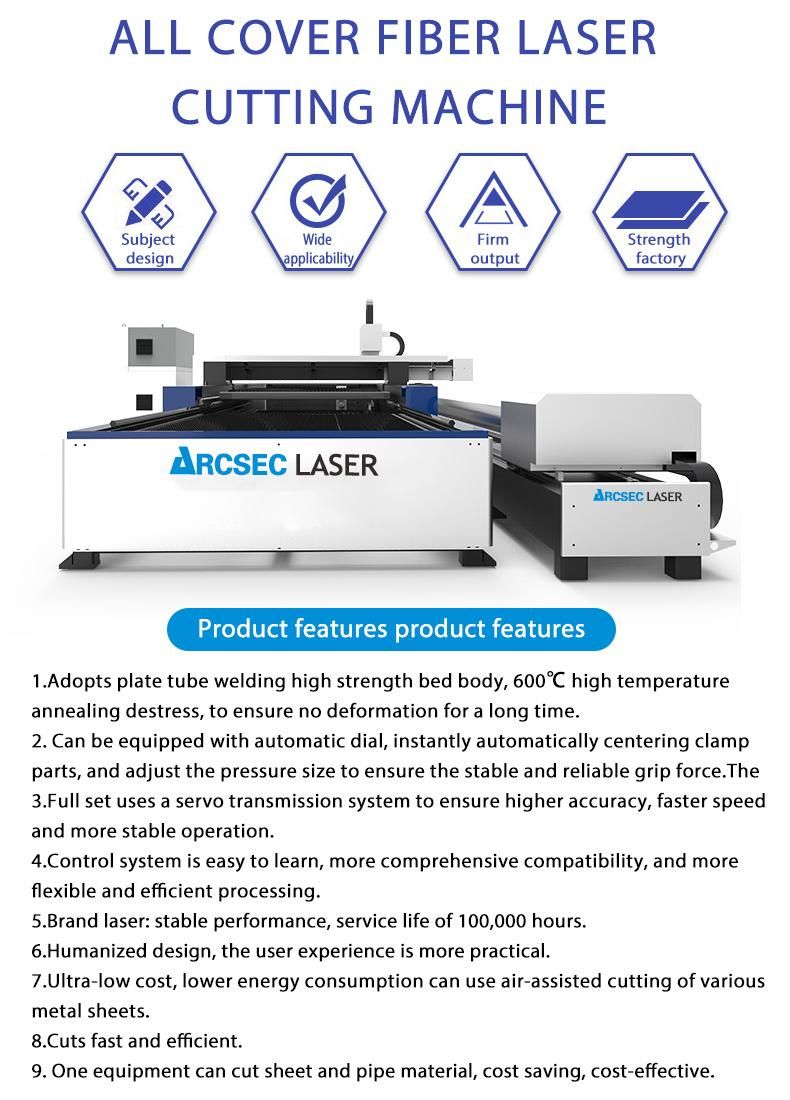 Fiber Metal Laser Cutting Machine Sheets/Tube Remax 1530 1000W 2000W 3000W Metal Sheet CNC Fiber Laser Cutting Machine