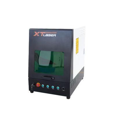 60W Metal Jewelry Fiber Laser Cutting Engraving Machine with Rotary