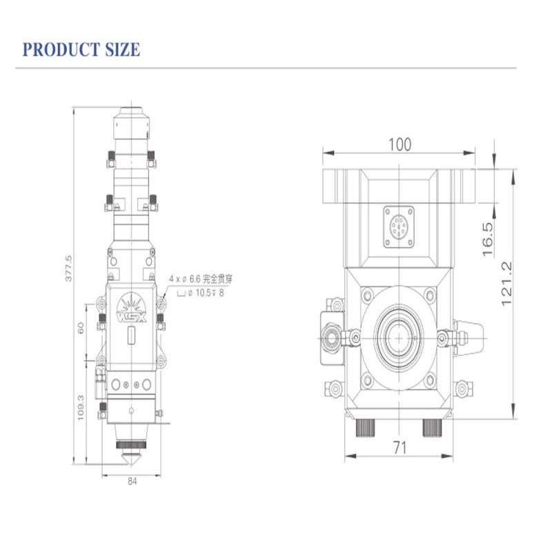 Online Sale Wsx Auto Focusing Fiber Laser Cutting Head Kc15 Nc30 Nc30A Nc30b Nc60