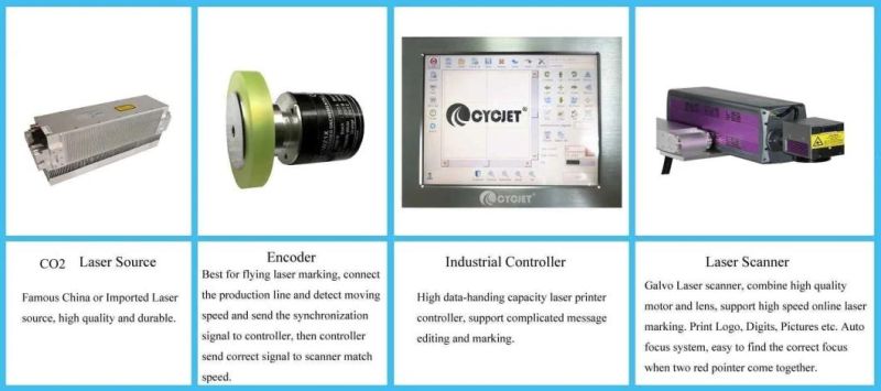 Cycjet CO2 Fly Laser Marking Machine for PVC Cable