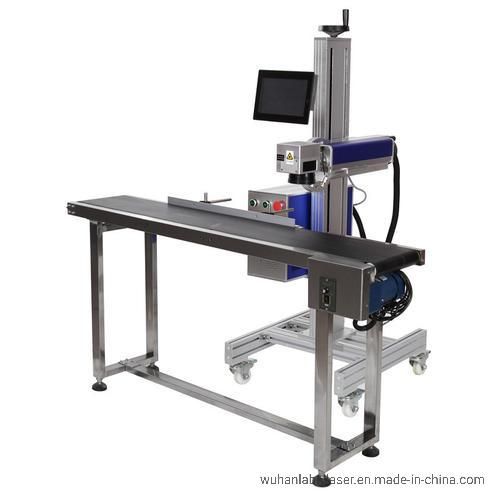 Flying Laser Marking Machine with Visual System and Conveyor Belt